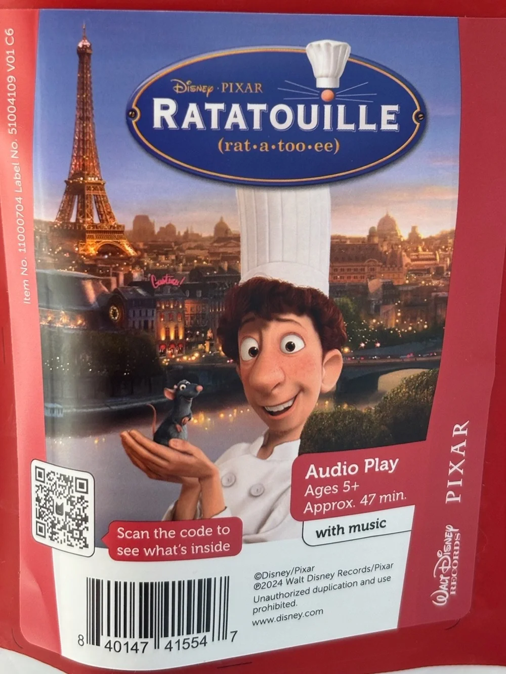 NWT Tonies Disney Pixar Ratatouille Tonie Character for Toniebox 1&2